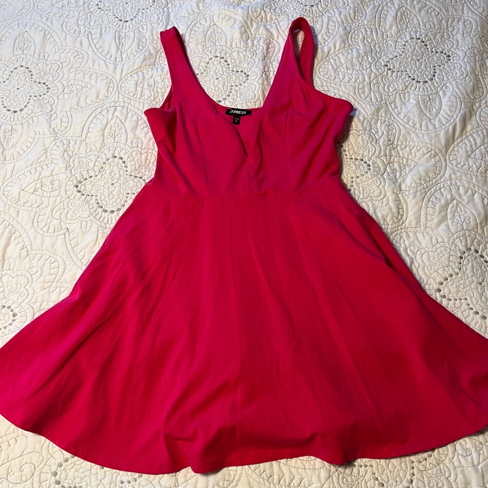 Hot pink Express dress. Size- medium